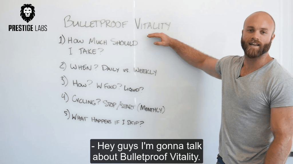 BulletProof Vitality for Men - How to Take:
